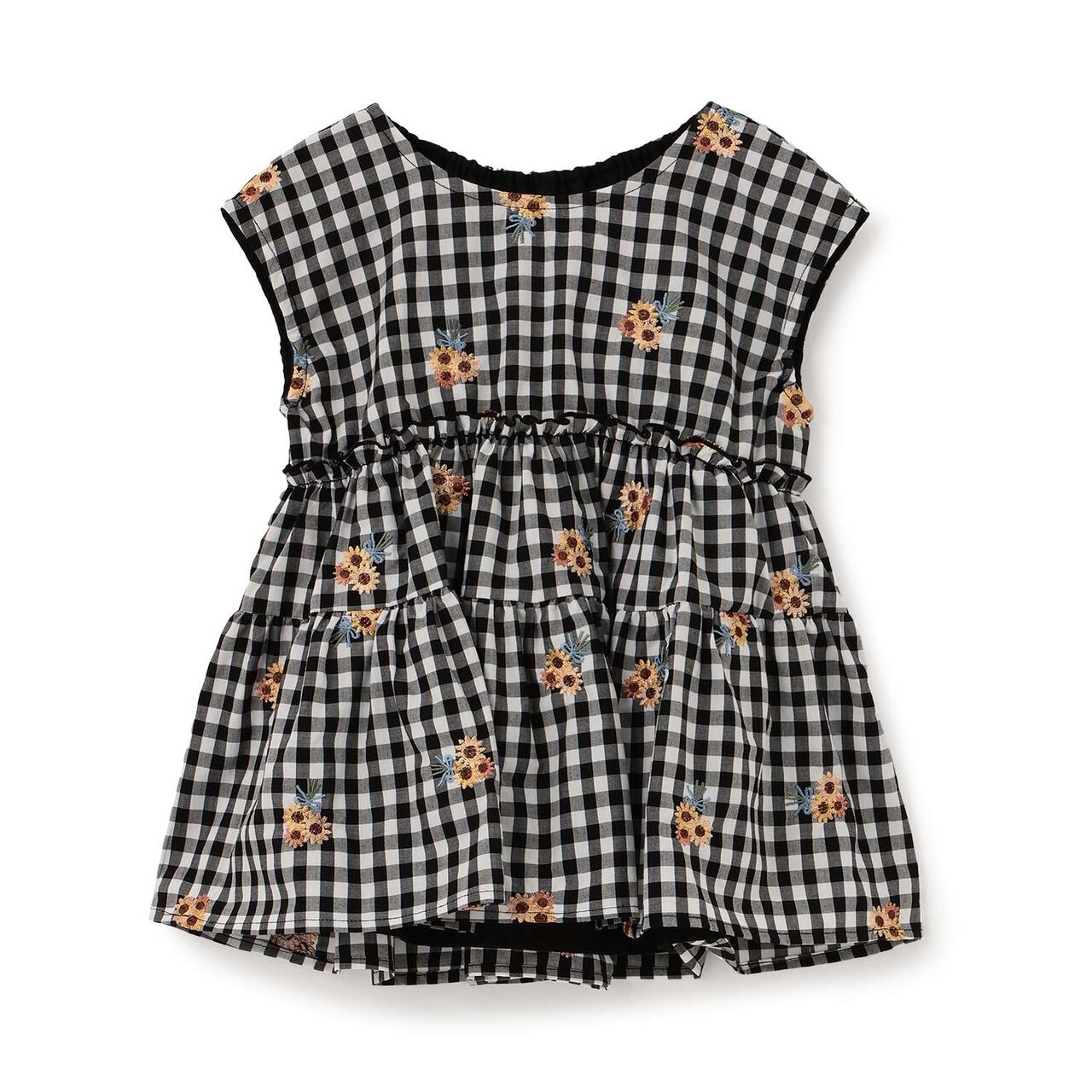 [100% Cotton] Sunflower Embroidered Tunic,Ivory, large image number 13