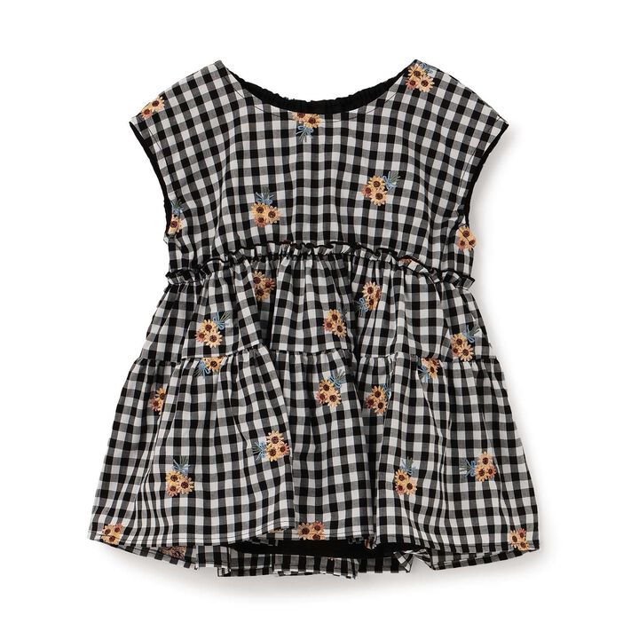 [100% Cotton] Sunflower Embroidered Tunic,Ivory, medium image number 13