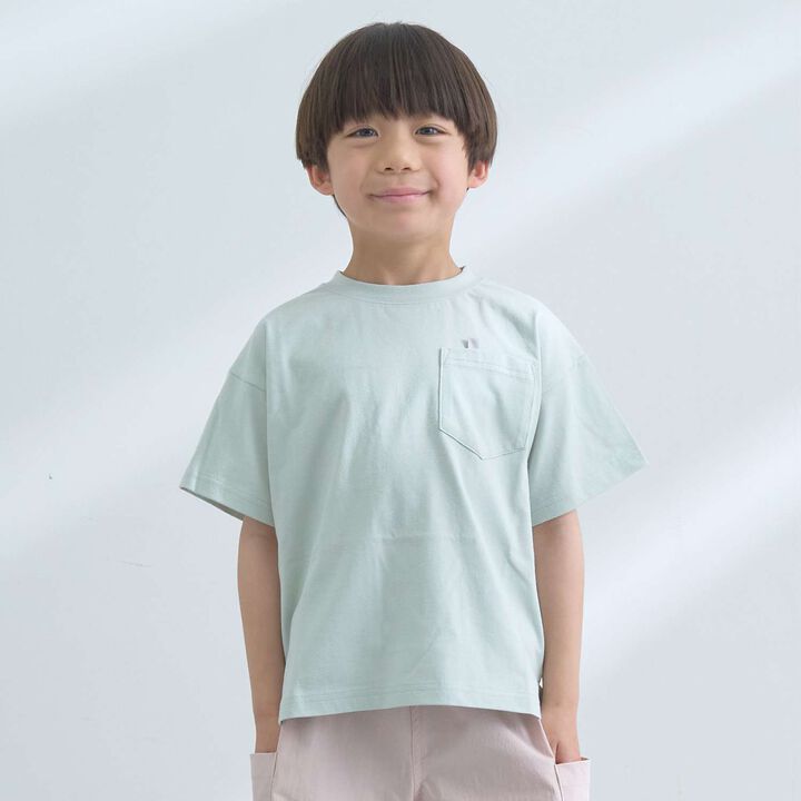 [Stain Resistant, Quick Dry & UV] Comfortable Jersey Loose Fit Basic T-Shirt with Easy Name Tag Attachment,Light green, medium image number 0
