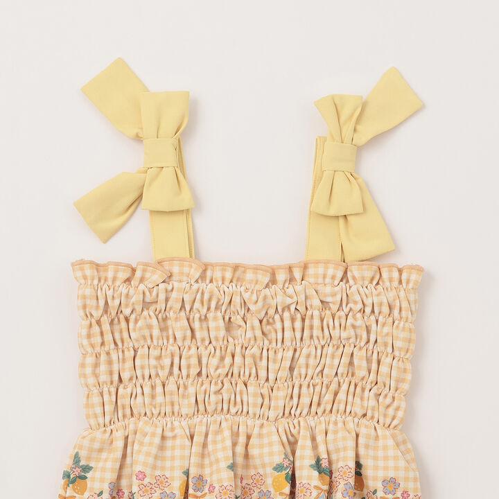 [SWIM] Baby Fruit Print Bikini with Cap,Yellow, medium image number 5