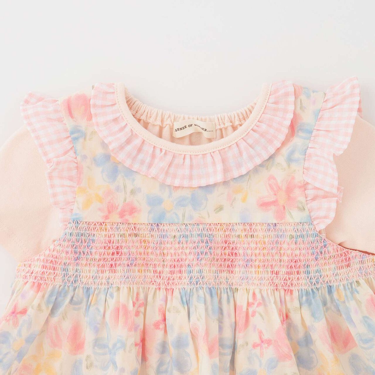 Milky Blossom Bodysuit Set,Blue, large image number 3