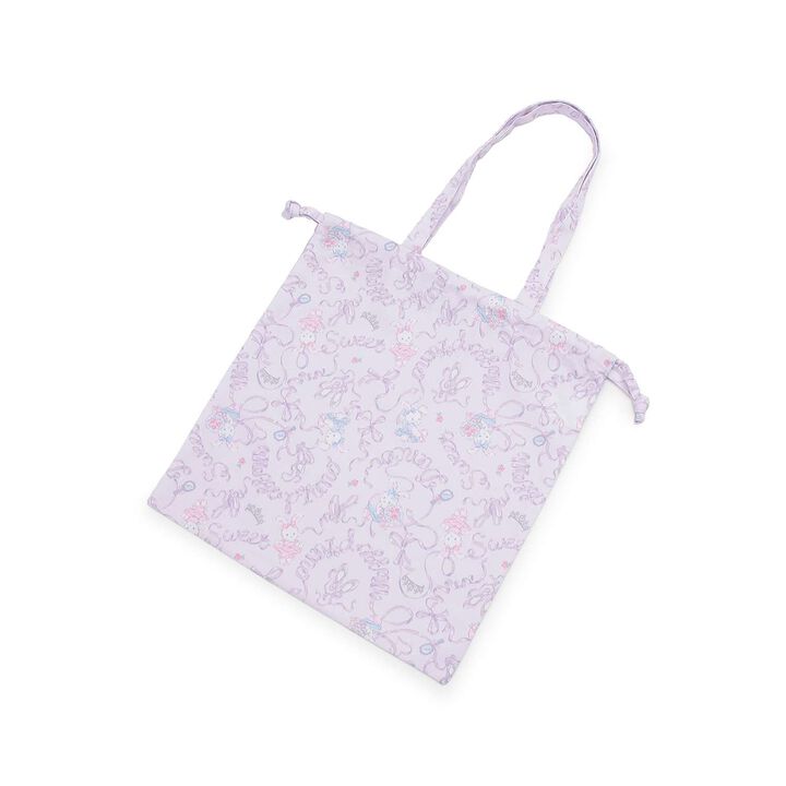 Ballet Bunny Print Mesh Change Pouch,Lavender, medium image number 0