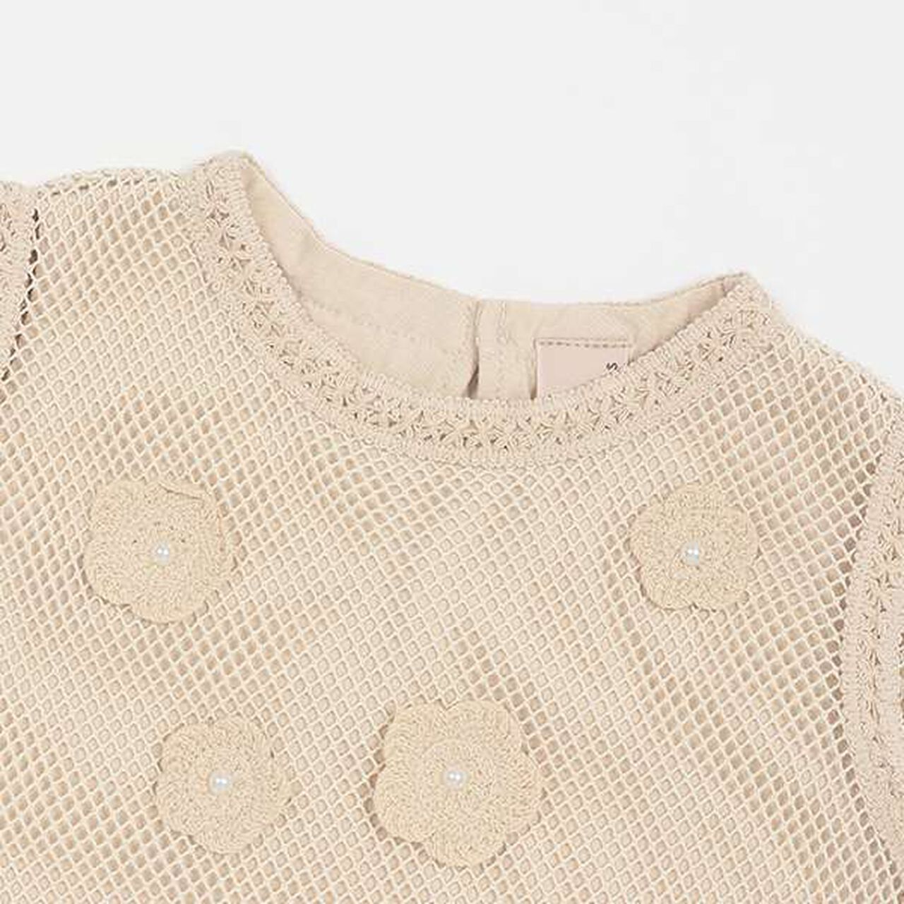 Floral Mesh Tank Top,Ivory, large image number 4