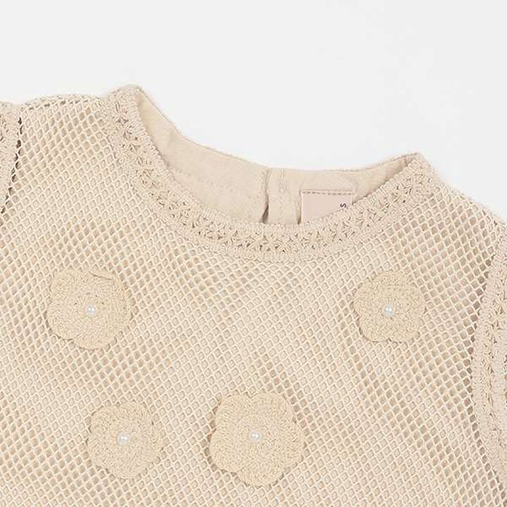 Floral Mesh Tank Top,Ivory, medium image number 4