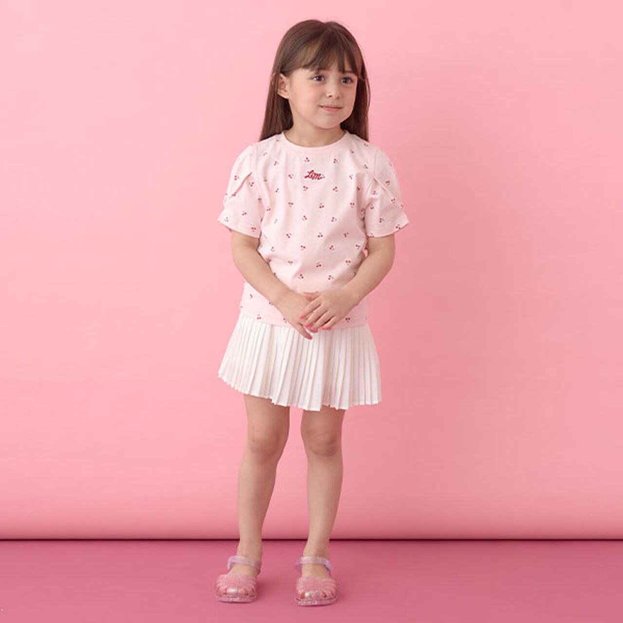 Pleated Skirt (Inner Pants Included),Off white, large image number 2