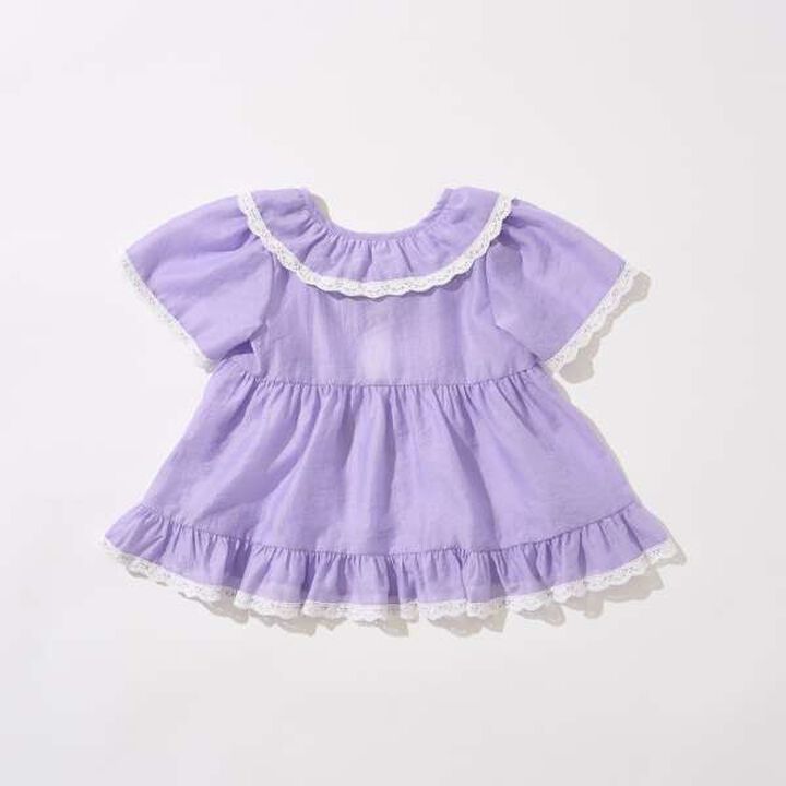 Sheer Gathered Top,Pink, medium image number 3