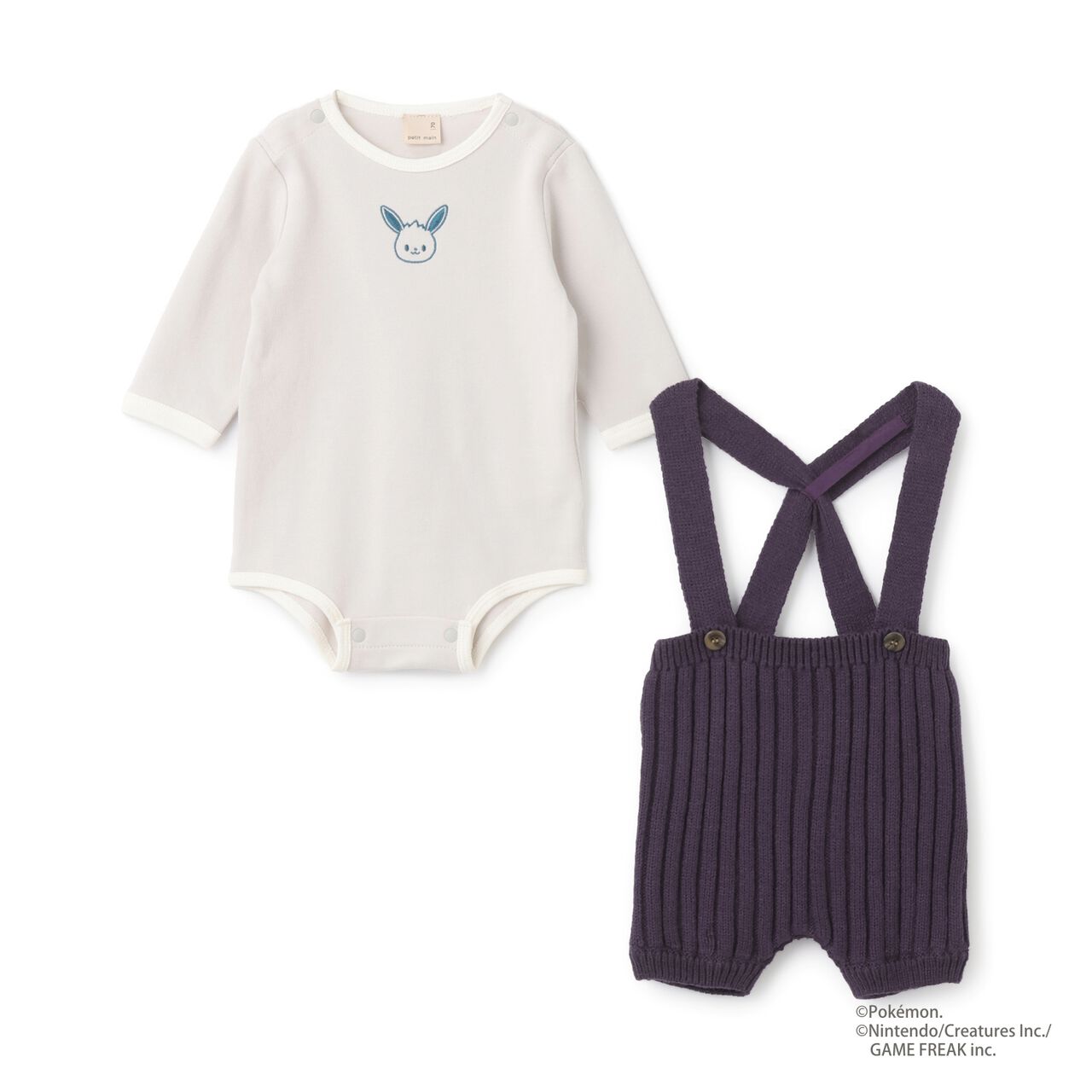 [Monpoke] Pants Set with Suspenders,Light gray, large image number 9