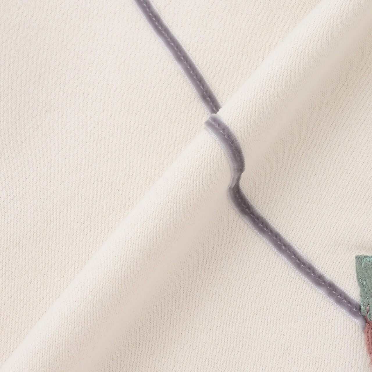 Wool Lined Strawberry Small Shoulder Bag Sweatshirt,Ivory, large image number 12