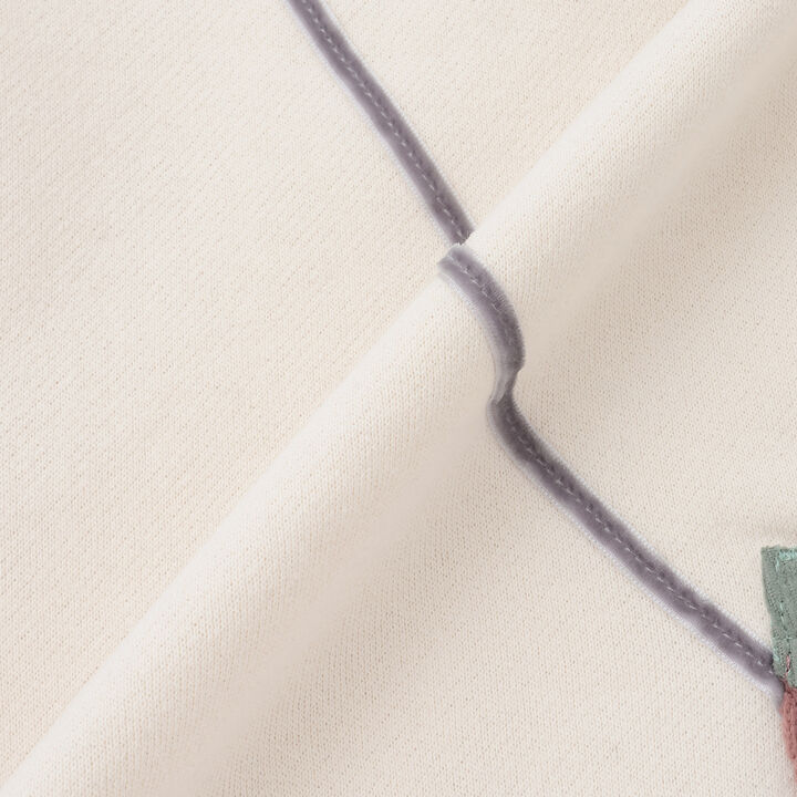 Wool Lined Strawberry Small Shoulder Bag Sweatshirt,Ivory, medium image number 12