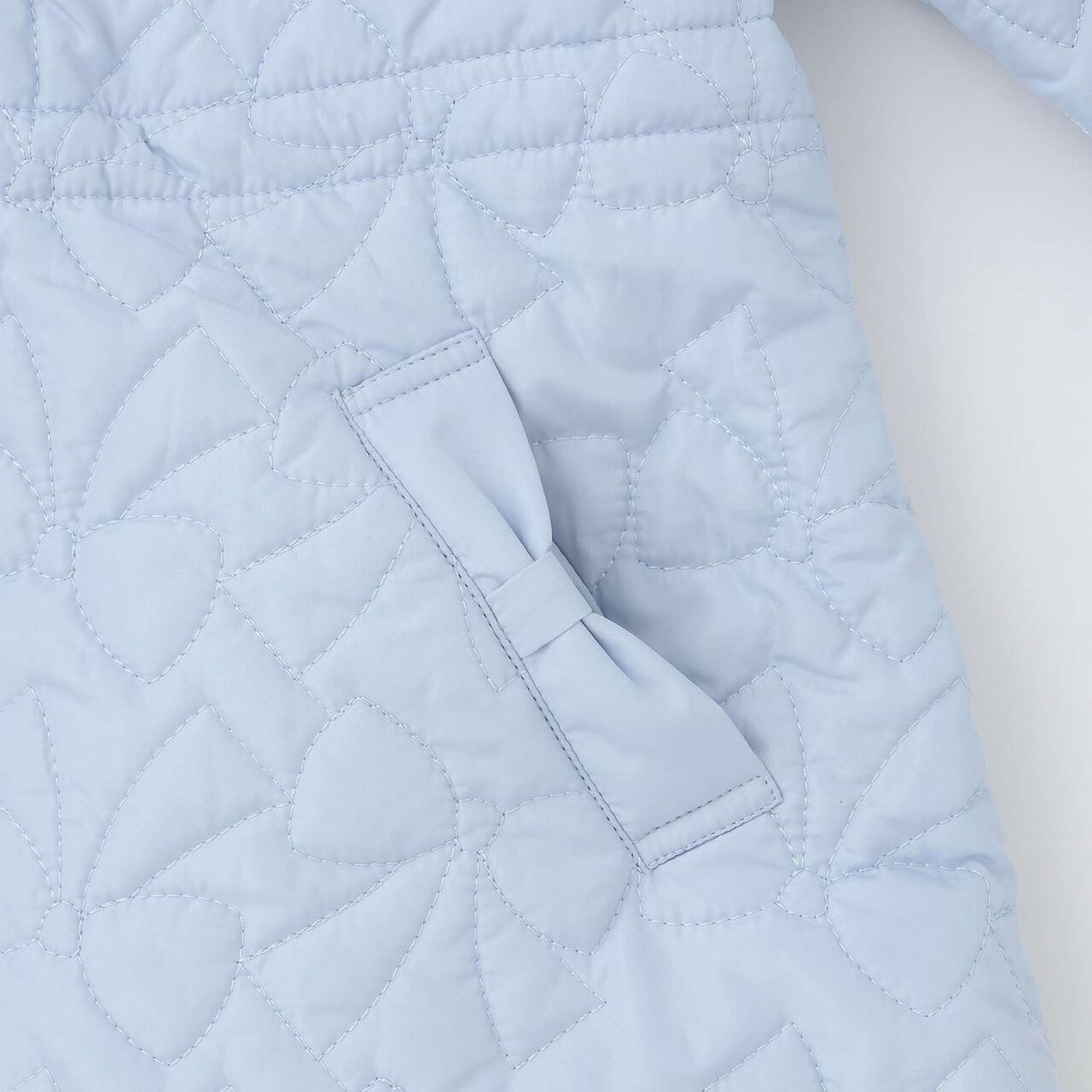 [Popular Item Restocked] Ribbon Quilted Bomber Jacket [Not Available at Physical Stores],Sax blue, large image number 4