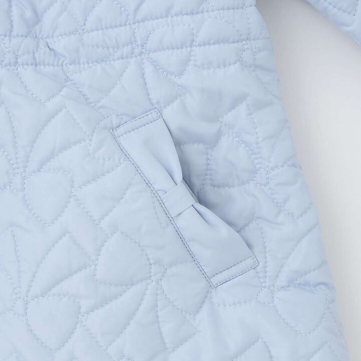 [Popular Item Restocked] Ribbon Quilted Bomber Jacket [Not Available at Physical Stores],Sax blue, medium image number 4