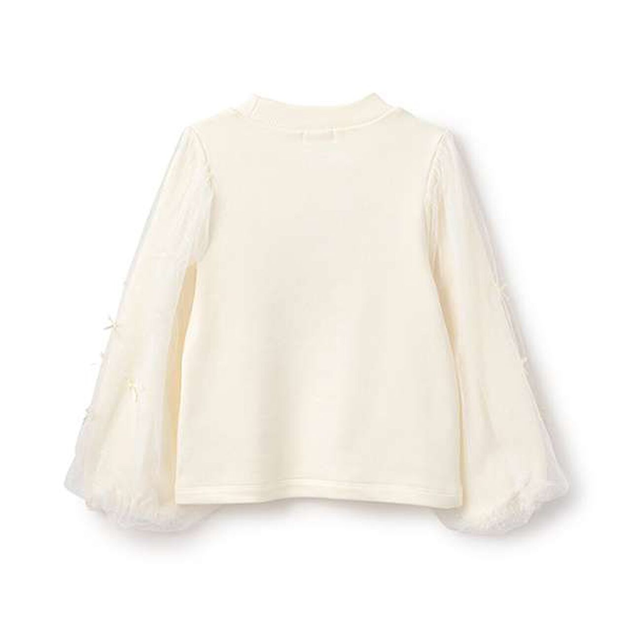 Tulle Sleeve Unicorn Sweater,Ivory, large image number 1