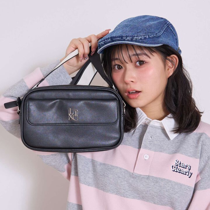 [LTXC] Jacquard Tape Flap Shoulder Bag,, medium