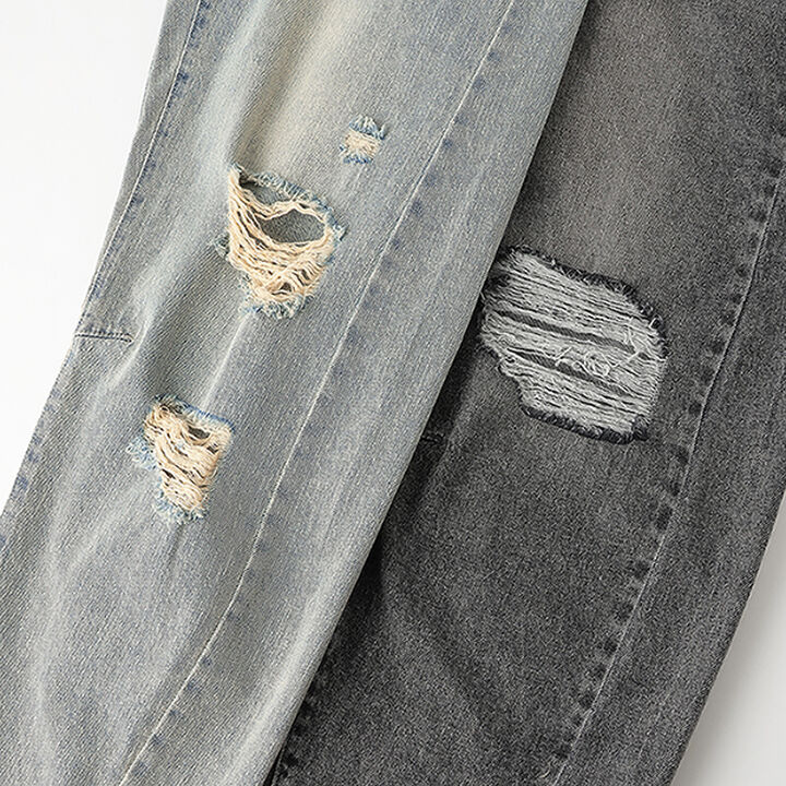 [LTXC] Barrel Leg Damage Denim,Gray, medium image number 8
