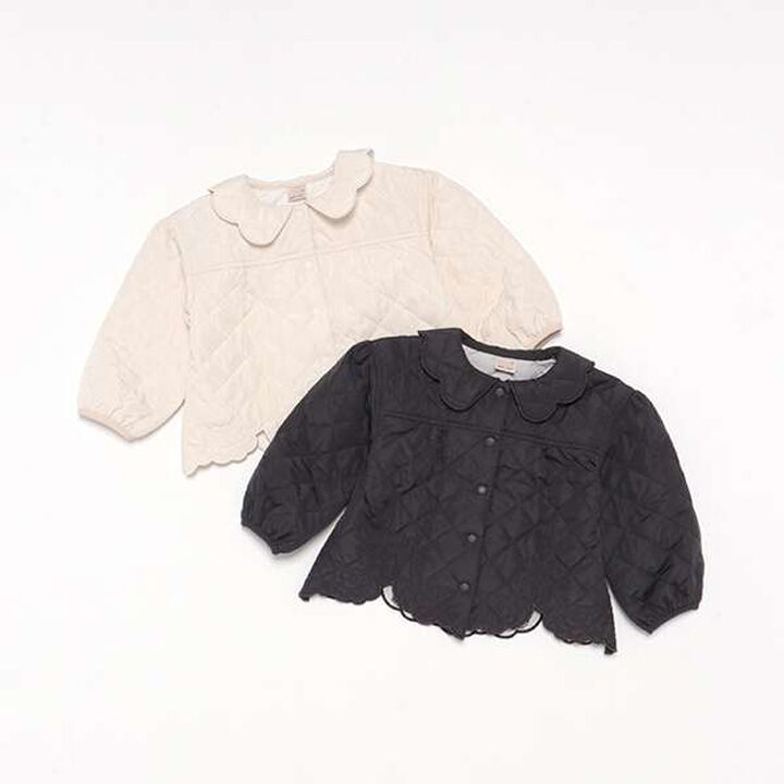 Link Quilted Embroidery Jacket,Charcoal gray, medium image number 4