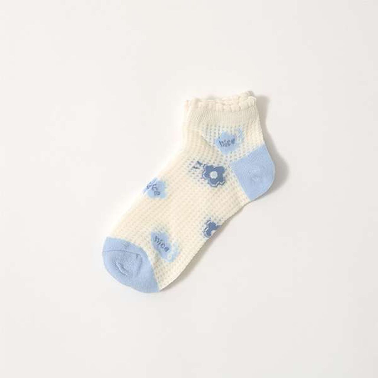 Sheer Flower Assortment Socks,Lemon yellow, large image number 9