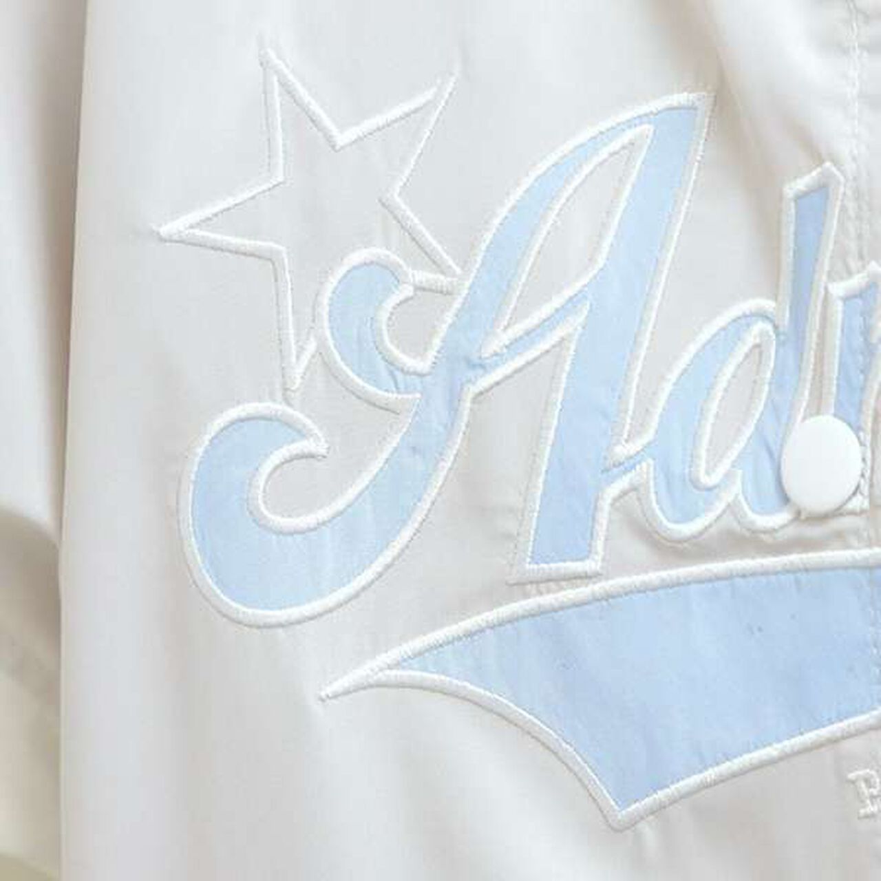 Cheer Logo Appliqu&eacute; Varsity Jacket,Gray, large image number 14