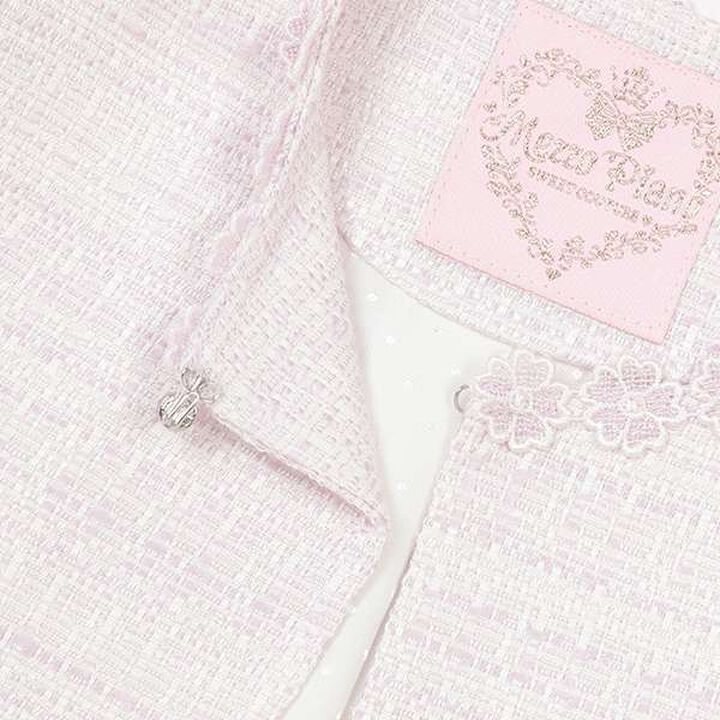 Fancy Tweed Scalloped Hem Jacket,Off white, medium image number 7