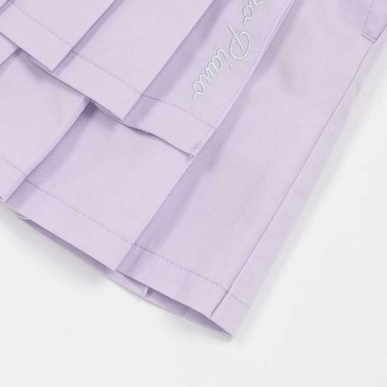 2-Tier Pleated Wrap Skirt Shorts,Blue, large image number 13