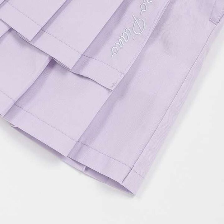 2-Tier Pleated Wrap Skirt Shorts,Blue, medium image number 13
