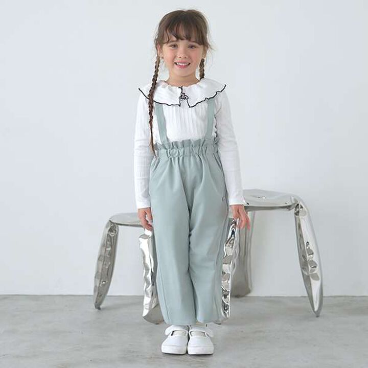 Front and Back Both OK! Collared Long-Sleeve T-Shirt,Pink, medium image number 3