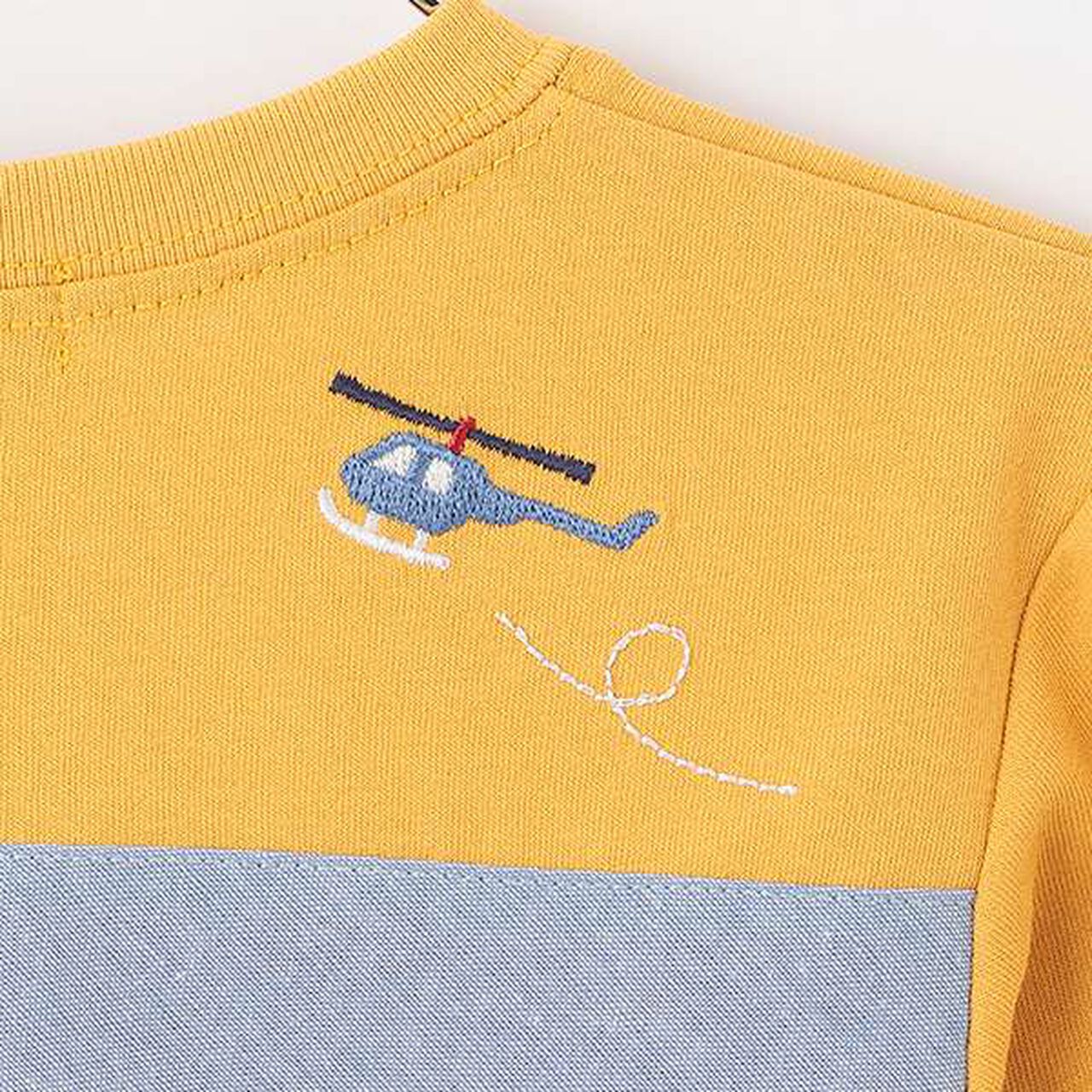 Vehicle Appliqué Back Panel Long-Sleeve T-Shirt,Blue, large image number 9