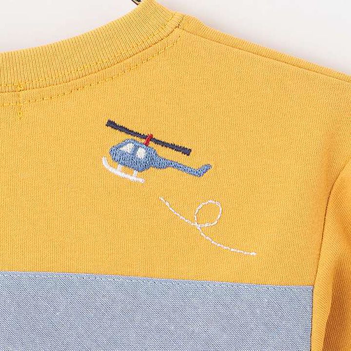 Vehicle Appliqué Back Panel Long-Sleeve T-Shirt,Blue, medium image number 9