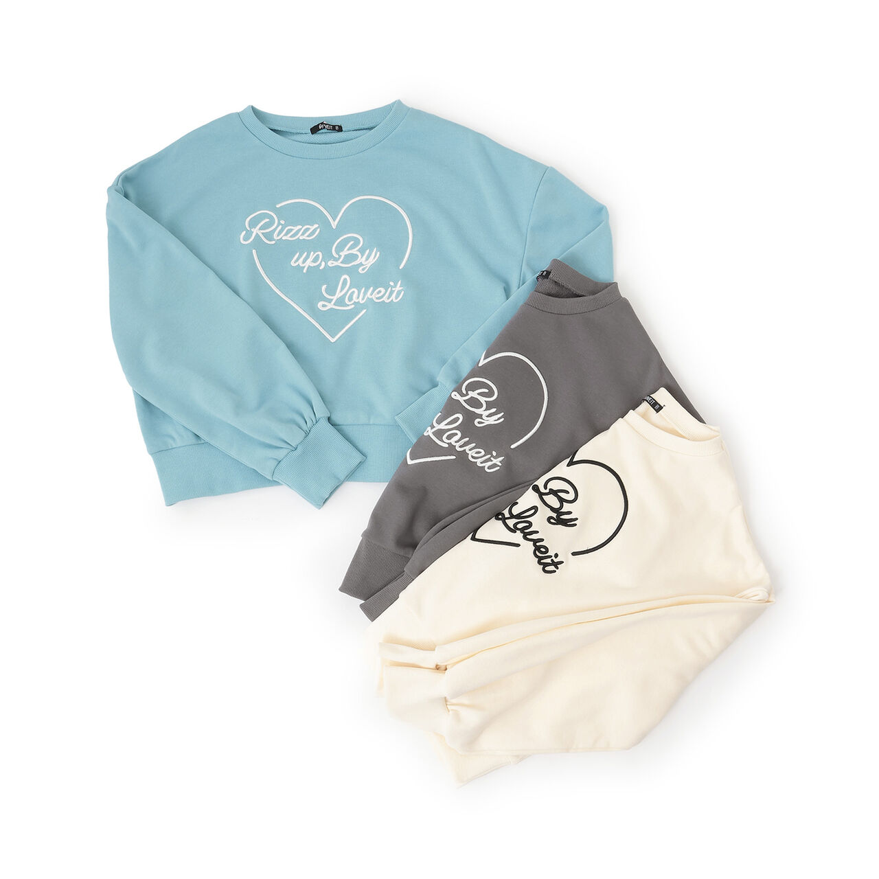 Heart Logo Pullover,Charcoal gray, large image number 2