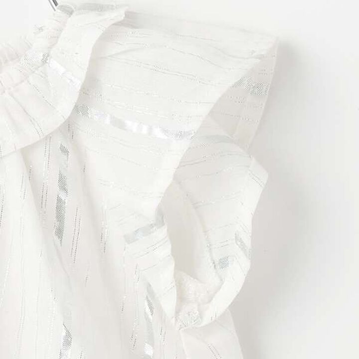 [Link] Lame Stripe/Floral Pattern Outfit Set,Off white, medium image number 13