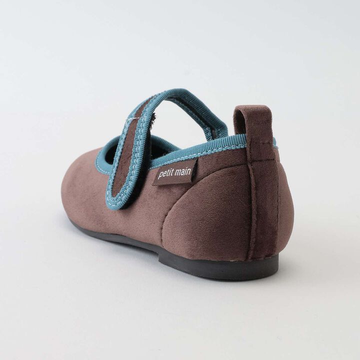 One Strap Velour Shoes,Dark red, medium image number 5