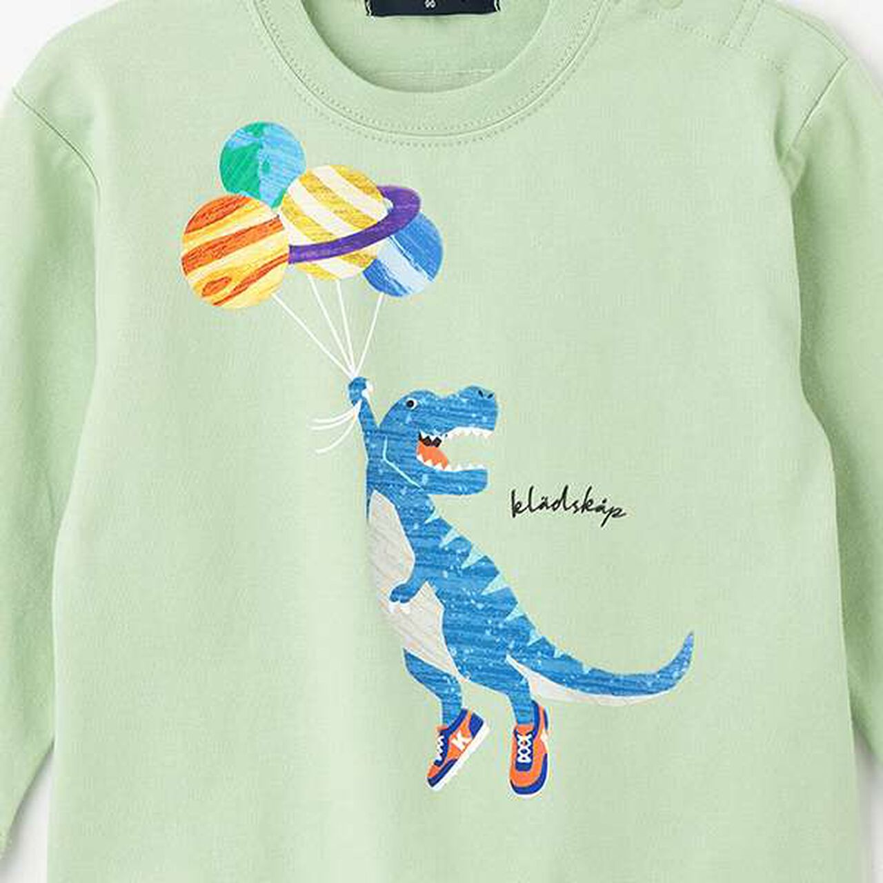 Balloon Dinosaur Long-Sleeve T-Shirt,Red, large image number 3