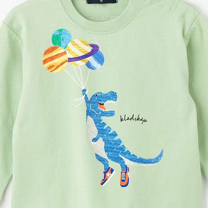 Balloon Dinosaur Long-Sleeve T-Shirt,Red, medium image number 3