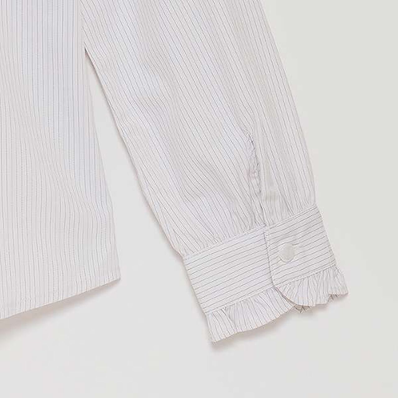 Stand Frill Blouse,Gray, large image number 7