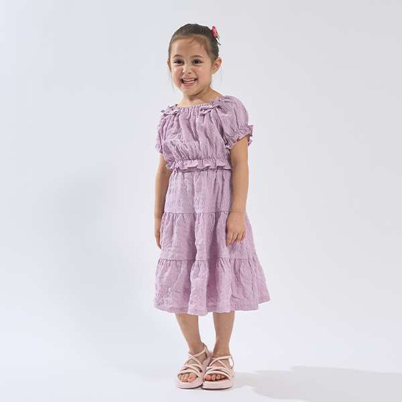 Front and Back Both OK! Blouse & Tiered Skirt Set,Light blue, large image number 23