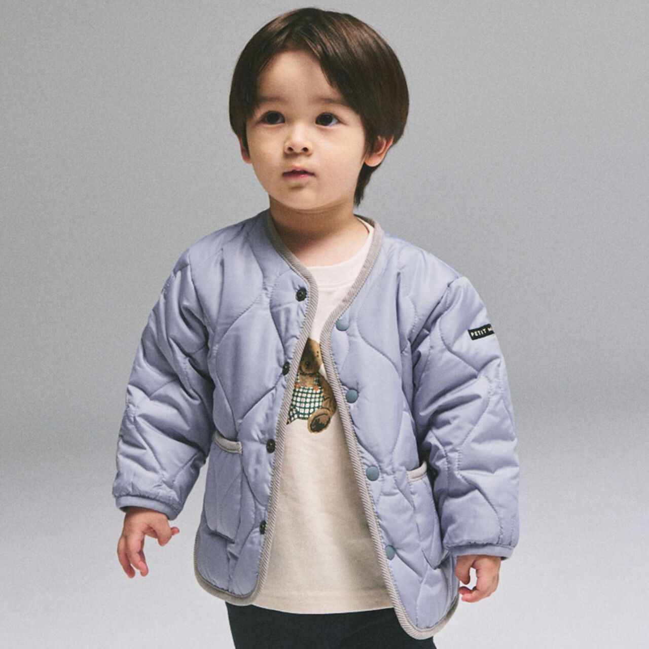 [Parent-Child Matching / Water-Repellent] Quilted Jacket,Black, large image number 10