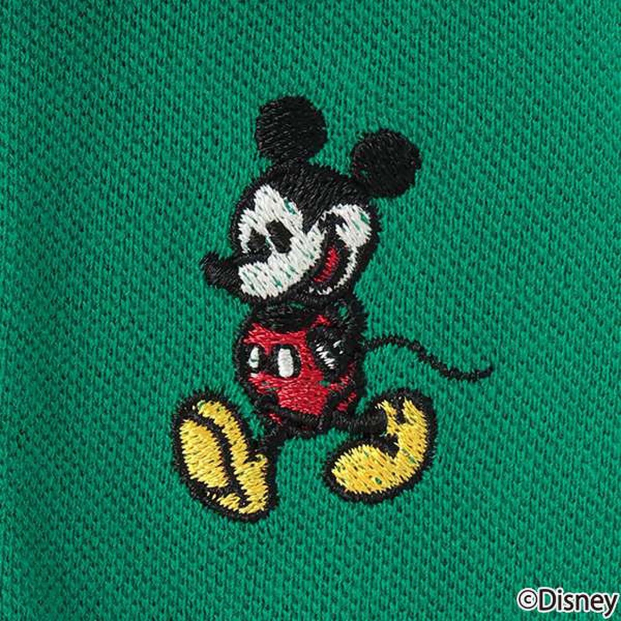 [Disney] Mickey/Embroidered Short-Sleeve Polo,Green, large image number 17