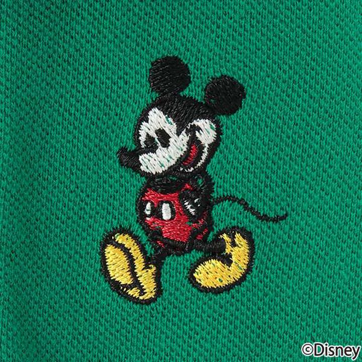 [Disney] Mickey/Embroidered Short-Sleeve Polo,Green, medium image number 17
