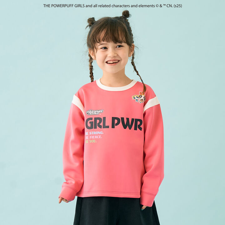 [Anti-Stain Finish] Powerpuff Girls Ponte Logo Crew,Magenta, medium image number 0