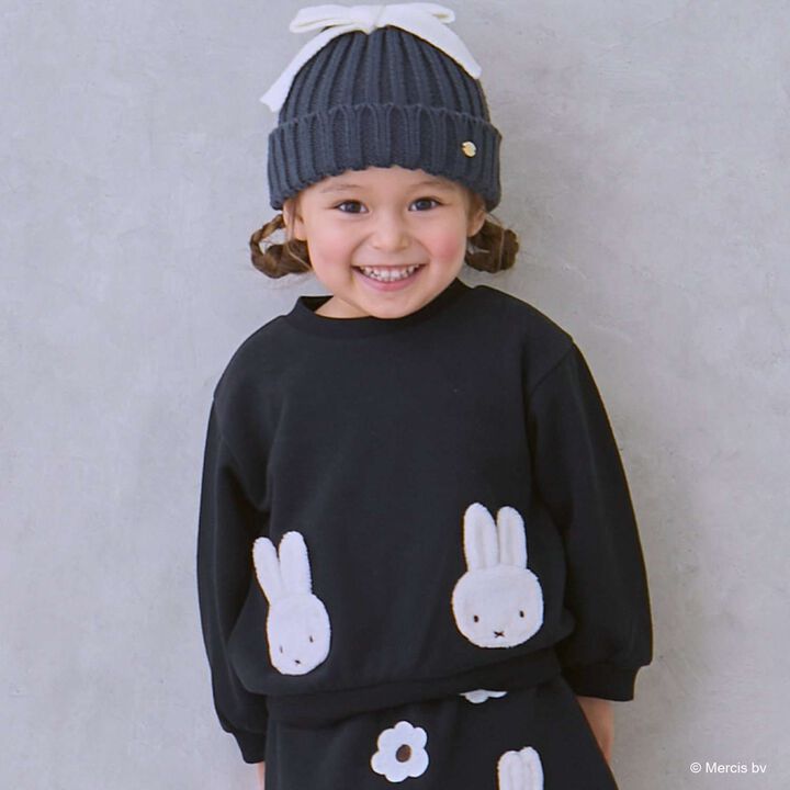 [Miffy] Motif Sweatshirt,Black, medium image number 0