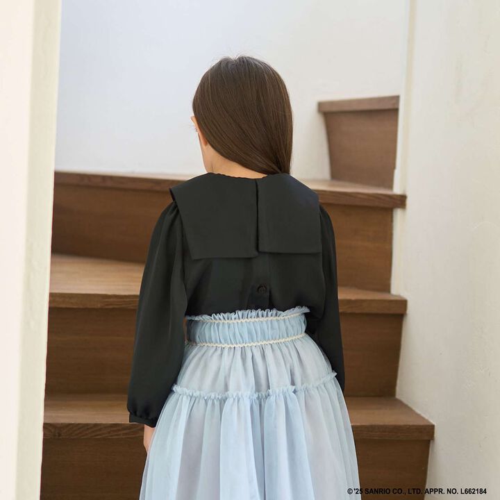 Sanrio Characters Bow Tie Blouse,Black, medium image number 29