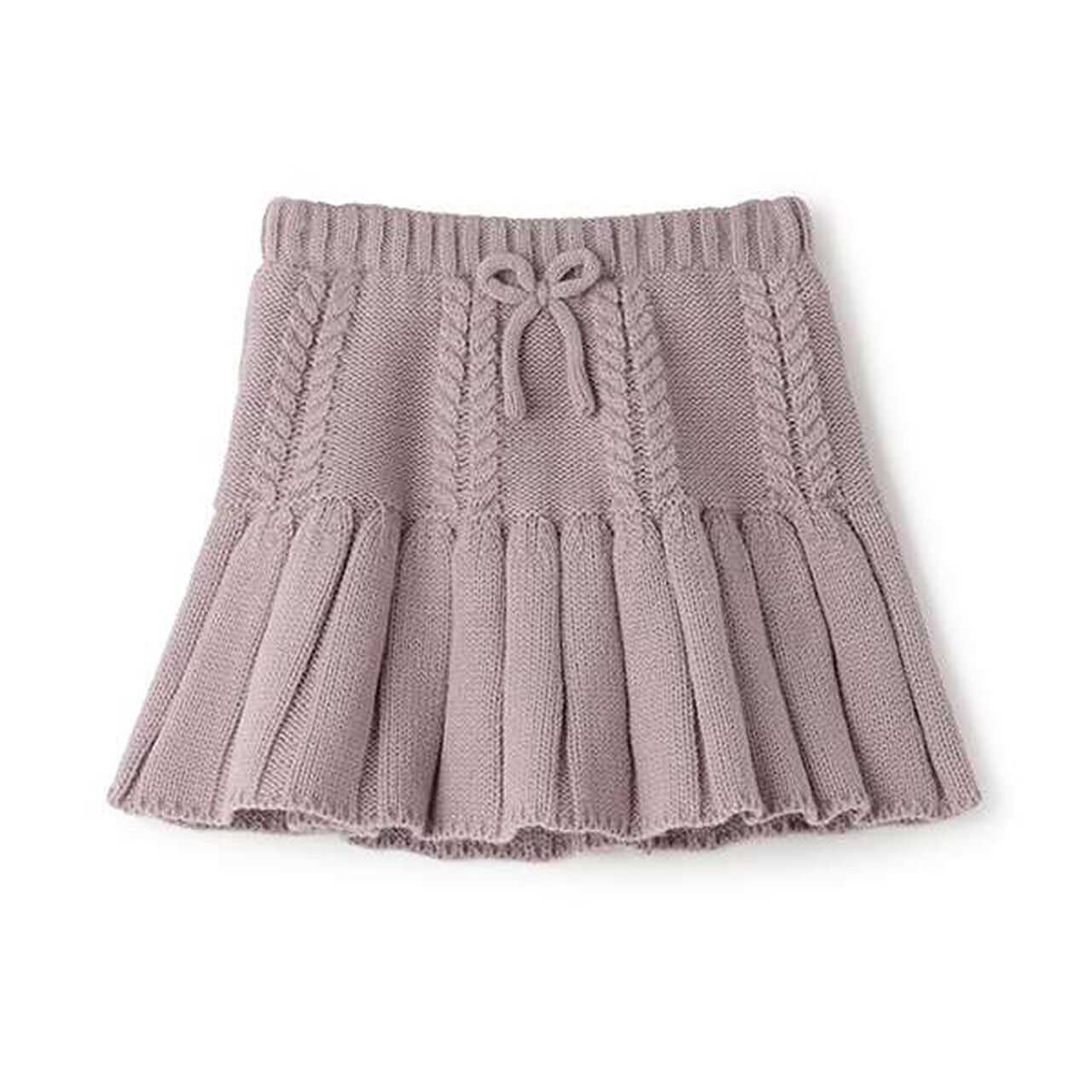 Pleated Knit Skirt,Light gray, large image number 14