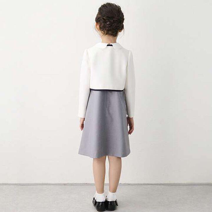 Pleated Dress & Piping Jacket Set,Navy, medium image number 11