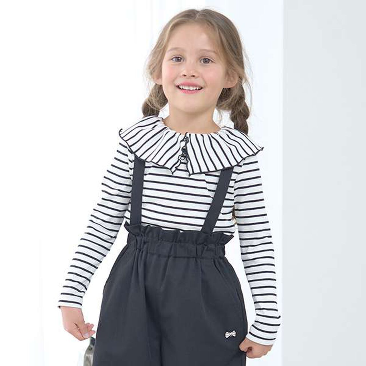 Front and Back Both OK! Collared Long-Sleeve T-Shirt,Pink, large image number 23