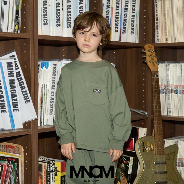 [MNCM] [Coordinatable Setup] Comfortable Jersey Fabric Pocket Big T-Shirt,, medium