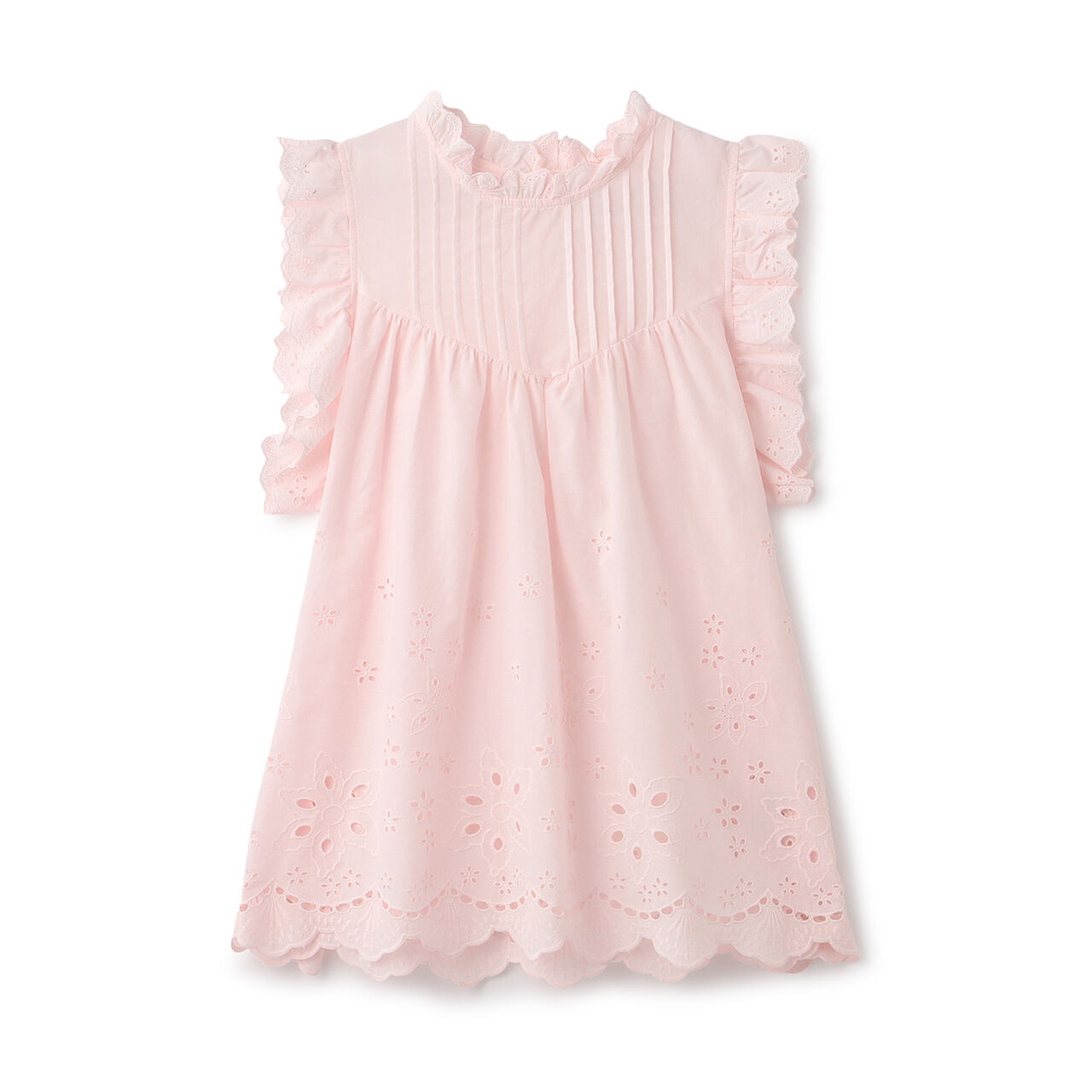 [Parent-Child Matching] Overlay Lace Tunic,Dark red, large image number 0