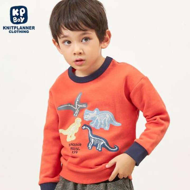 KP Boy Dinosaur Fossil Embroidered Sweatshirt [80-130],, medium