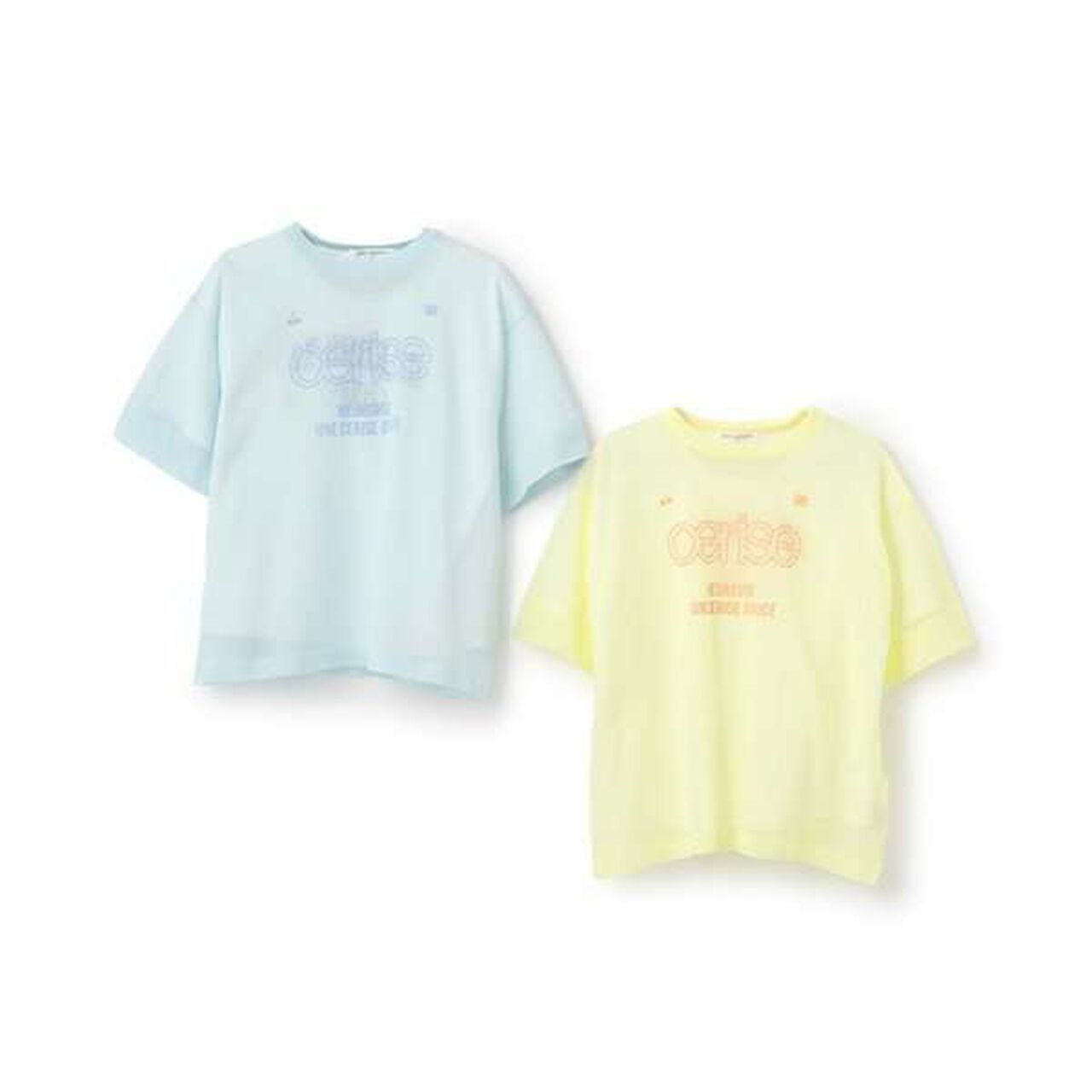 Sheer Knitwear T-Shirt Set,Light blue, large image number 8