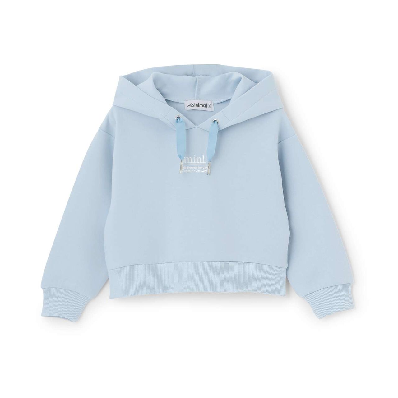 Anti-Stain Puffed Sweatshirt Hoodie / Cardboard,Sax blue, large image number 21