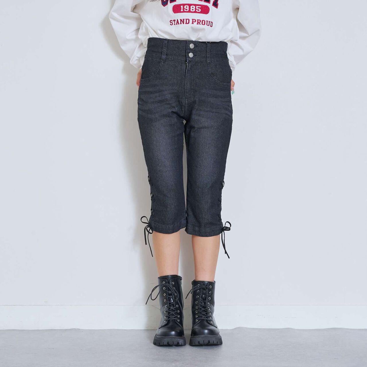 [LTXC] Effortless Style Capri Pants,Gray, large image number 1