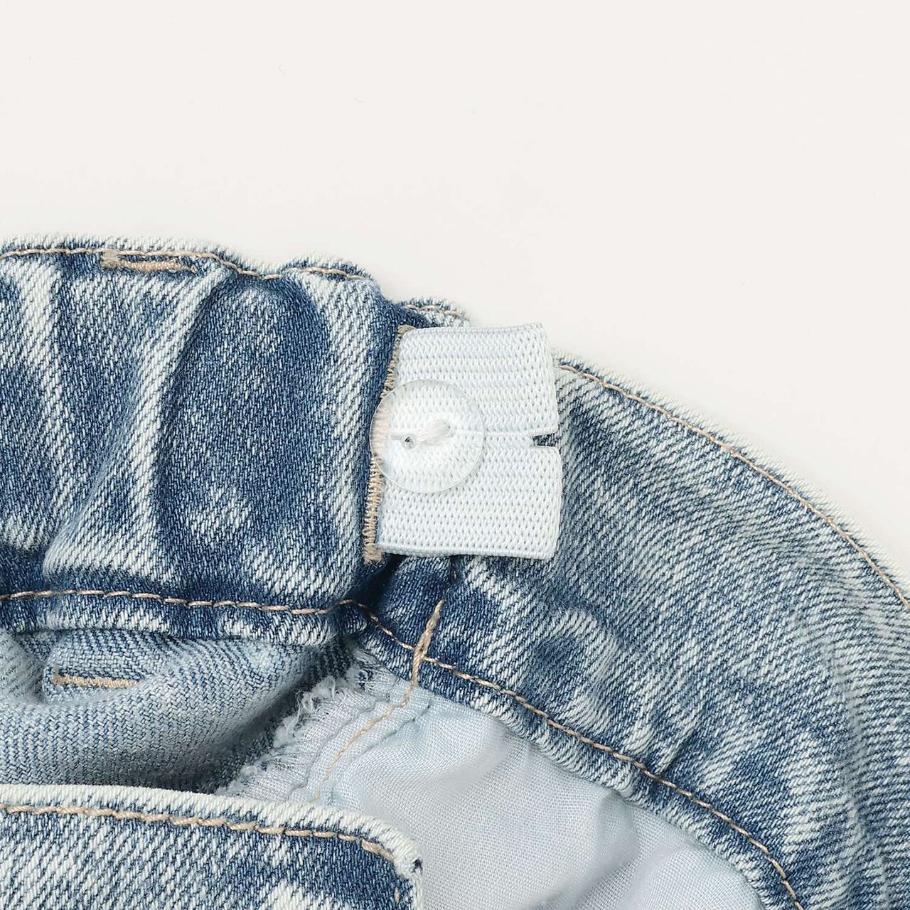 Lace-Up Ribbon Flare Denim Pants,Gray, large image number 12